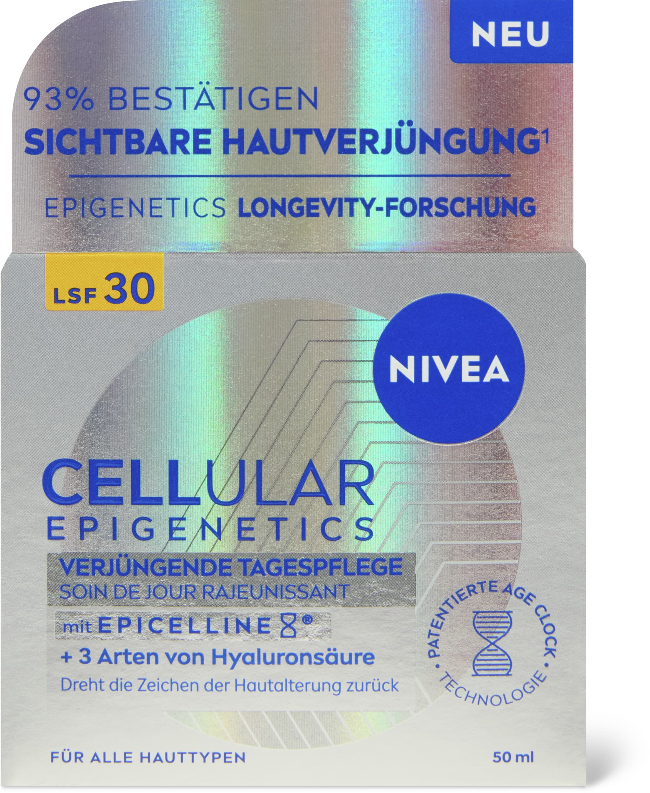 Cellular Epigenetics Verjüngende Tagespflege Hyaluronsäure, LSF 30